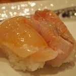 すしの菱田 - ホタテ、マツカワ縁側