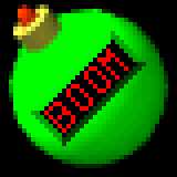 just a plain bomb with "Boom" text