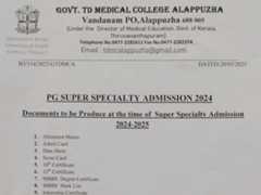 PG Super Specialty Admission 2024