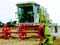 Combine harvester at work