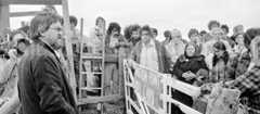 Land activist Joe Hawke and followers at Bastion Point, 1978