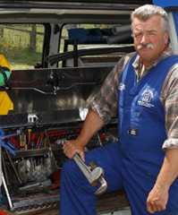 Plumber and his van