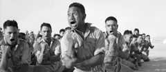 Members of the 28th (Māori) Battalion performing a haka in Egypt, 1941