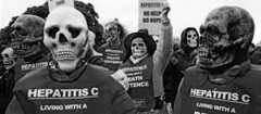 People campaigning about hepatitis C