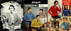 Knitting patterns, probably from the 1950s and 1960s