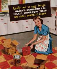 Advertising linoleum tiles, 1950s
