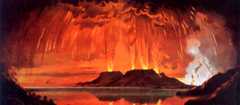 Tarawera erupting, 1886