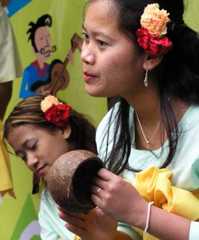 Cambodian folk dancers