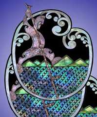 Rākaihautū holding his kō (digging stick)