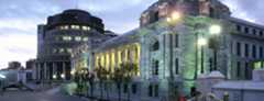 Parliament buildings at night