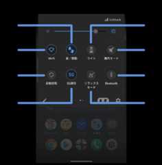 クイック設定パネルの見かた