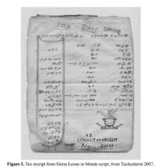 manuscript with Mende script