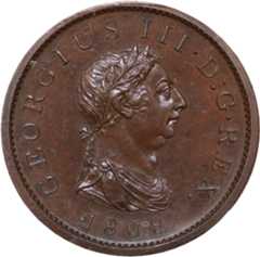 The Unique 1808 Penny, George III, MS65BN