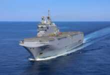 The French Navy amphibious assault ship FS Mistral