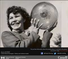 A photo used as part of Project Naming with text inviting the public to provide information about the person photographed.