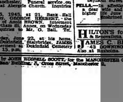 Bertha Brentnall funeral notice