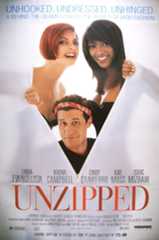 The poster for the film Unzipped, 1995. Copyright © Miramax, image provided by Everett Collection/Alamy.