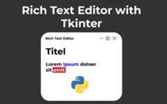 How to Make a Rich Text Editor with Tkinter in Python