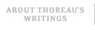 About Thoreau's Writings