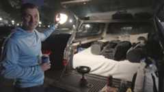 Meet the overnight campers in the Bethpage parking lot