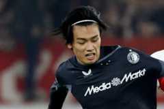 先制点を決めた上田綺世(ロイター)