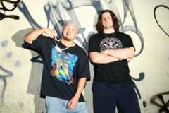 今後への意気込みを語ったYutoーIce(左)とOSKARの「ノックアウトブラザーズ」