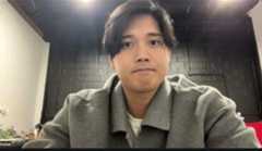 オンライン会見を行った大谷翔平