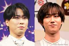 Snow　Manの宮舘涼太(左)と阿部亮平