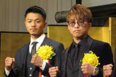 （左から）中谷潤人、井上尚弥