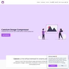 Screenshot of Caesium Image Compressor website