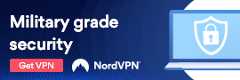 NordVPN logo and service promotion