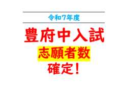 豊府中学校　志願者数が確定しました