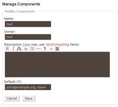 Component edit