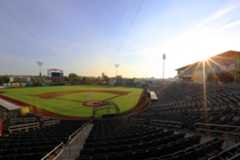 Bird’s-eye view at Hammons Field for Springfield Cardinals baseball in Missouri