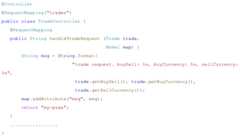 開発者はコントローラを作成してtradeオブジェクトを使用します(この図)。
