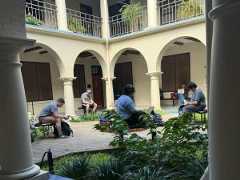 Students sit inside Taylor-Murphy History Building, Monday, Oct. 27, 2025.