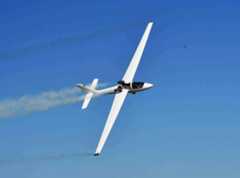 Air show pilot Bob Carlton flies his Foxjet Sailplane at the National Championship Air Races and Air Show, Saturday, Sept. 12, 2025, in Roswell, N.M. Photo courtesy of National Championship Air Races.
