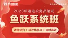 2023年遴选公务员笔试鱼跃系统班