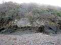 Les falaises près du Fret à l'est de Porzh Cave (anticlinal).