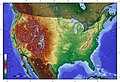 Map GMT USA Topography