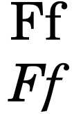regular vs. italic