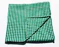 Green and white check Gingham cloth