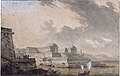 Vue perspective d'un projet de place à Brest sous le règne de Louis XVI (non réalisé).