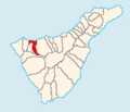 Map of Tenerife showing Garachico