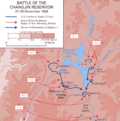 Map of the Battle of the Changjin (Chosin) Reservoir.