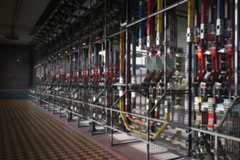 Elektronische schakelruimte van een fabriek