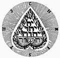 Personal design pentagrammaton symbol of early-modern German mystic Jakob Böhme, influenced by Cabala