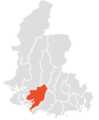 Location of Lyngdal in Vest-Agder