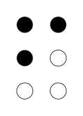 English: Braille sign Deutsch: Braillezeichen