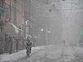 Nevicata in Via Emilia centro a Modena.